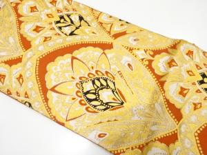 アンティーク　花更紗模様織り出し袋帯（材料）